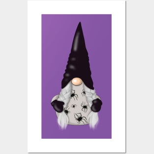 Halloween - Gnome and Spiders Posters and Art